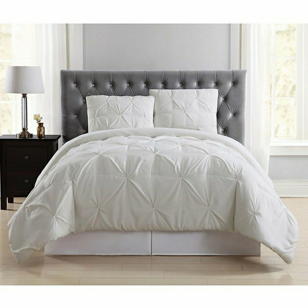 Truly Soft Pleated Ivory Duvet Cover Set